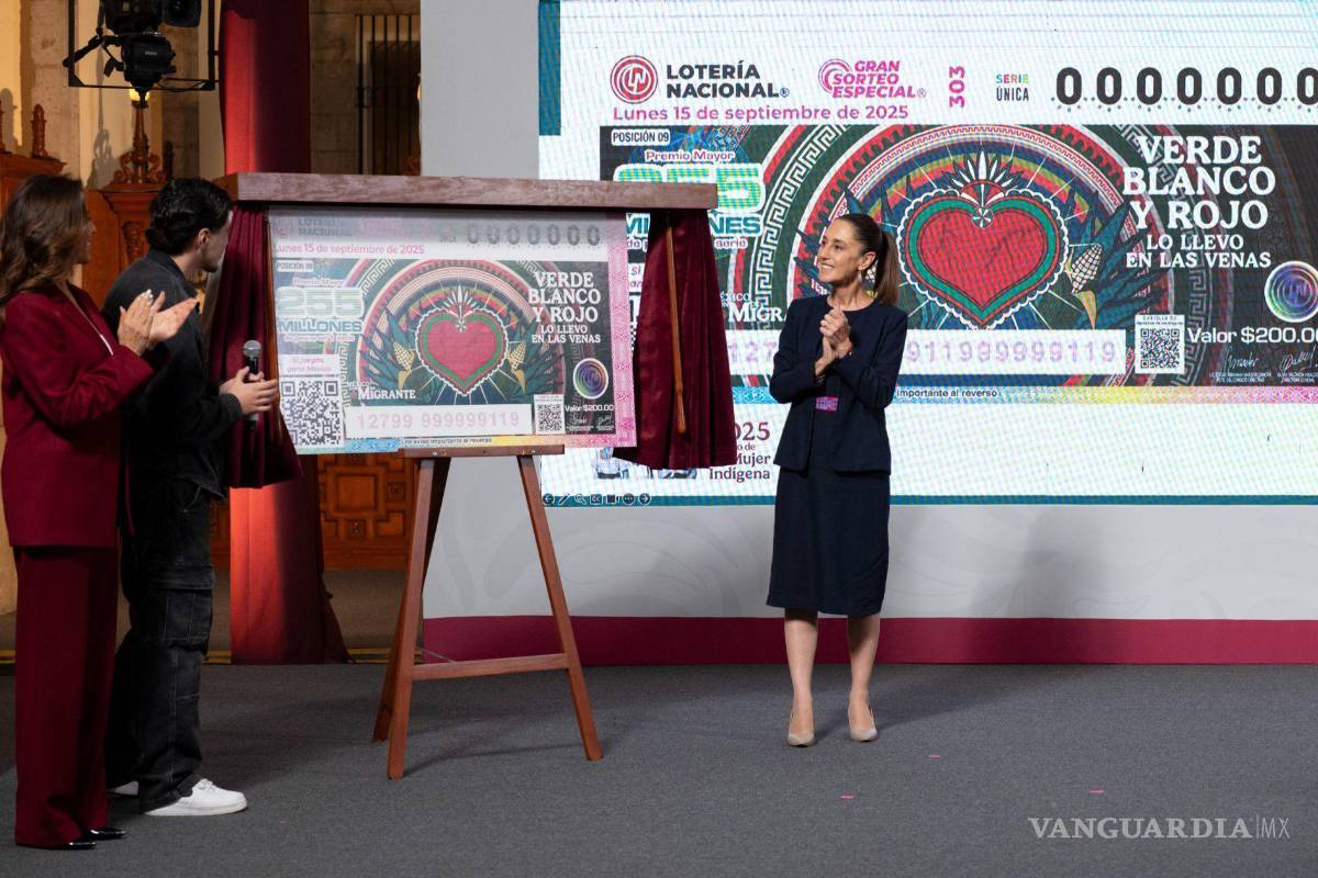 Develan cachito de sorteo de Lotería Nacional en homenaje a los migrantes