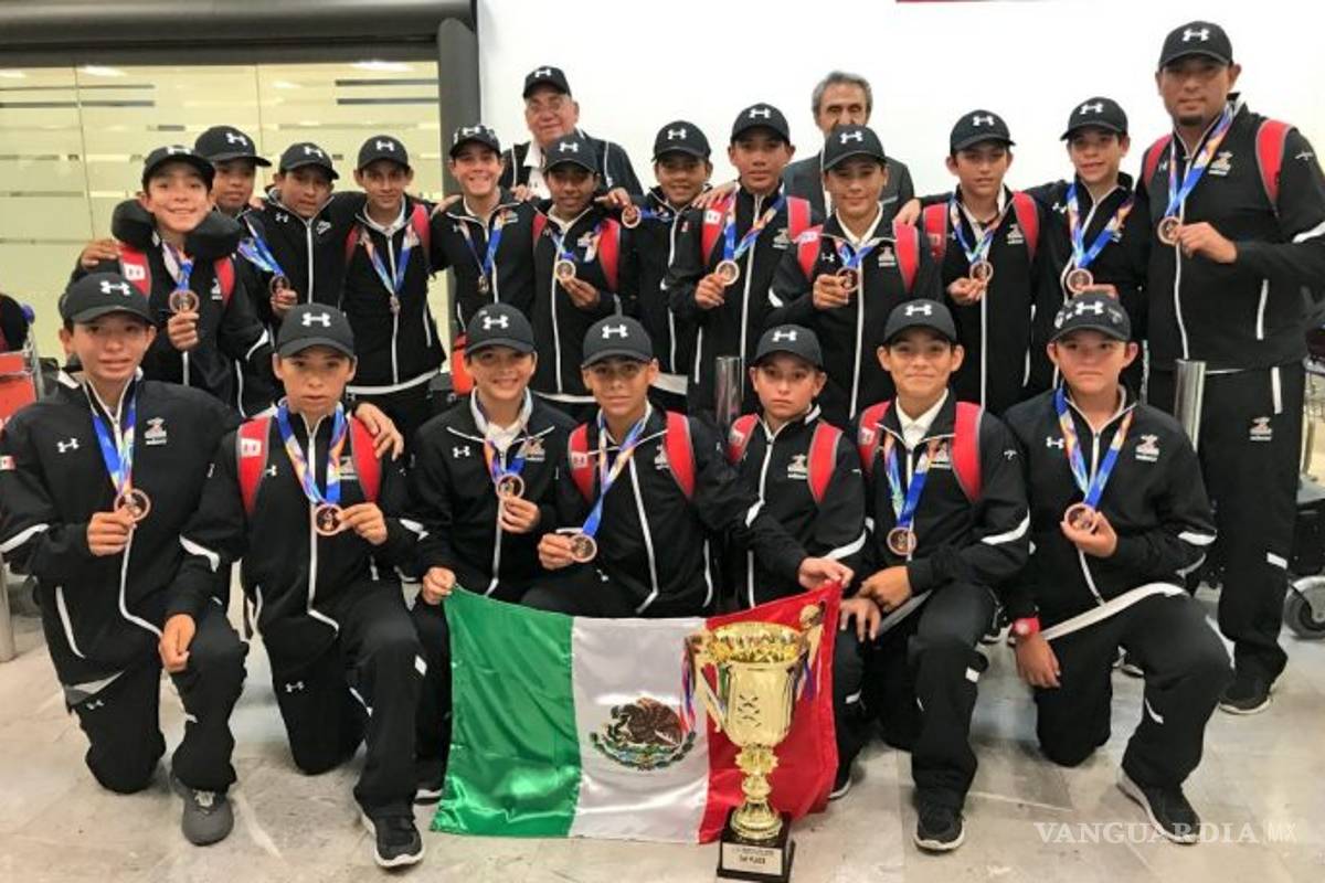 Selección Sub 12 de beisbol regresa a México con la medalla de bronce