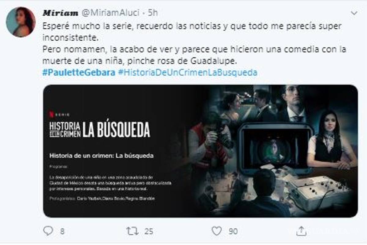 $!‘Es una falta de respeto’, así califican usuarios de redes sociales ‘Historia de un crimen: La Búsqueda’ de Netflix