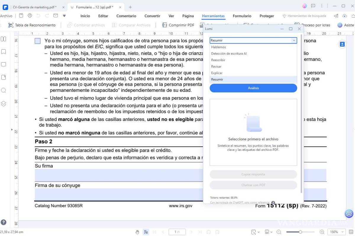 $!Primer paso para realizar resúmenes y extractos automáticos.