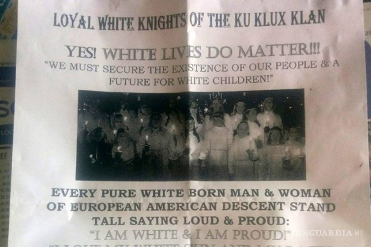Investigan presunta propaganda del Ku Klux Klan en Canadá