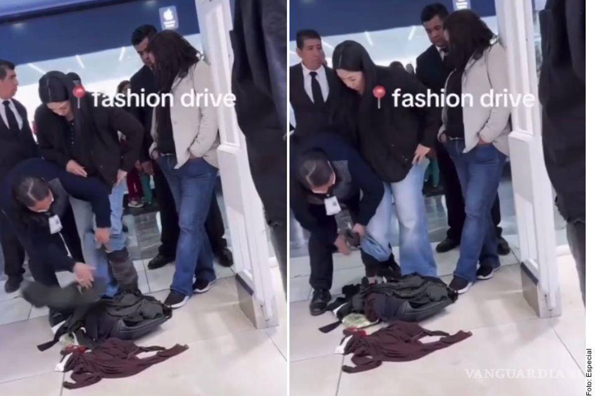 Mujeres roban de $10 mil en ropa en San Pedro Garza García; detención se vuelve viral en TikTok