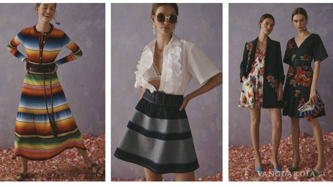 $!Sin dar crédito, Carolina Herrera usa sarape saltillense y México reclama por el plagio