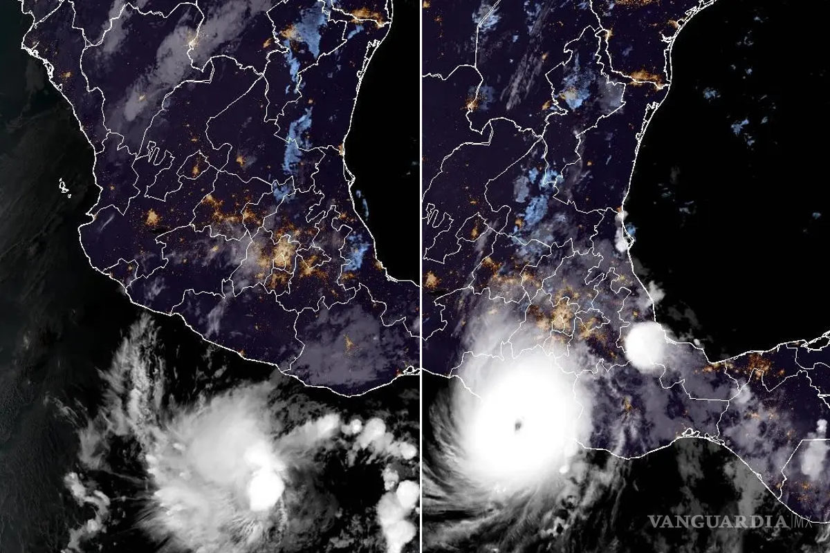 Así se vio el ‘crecimiento’ del huracán Otis desde el espacio