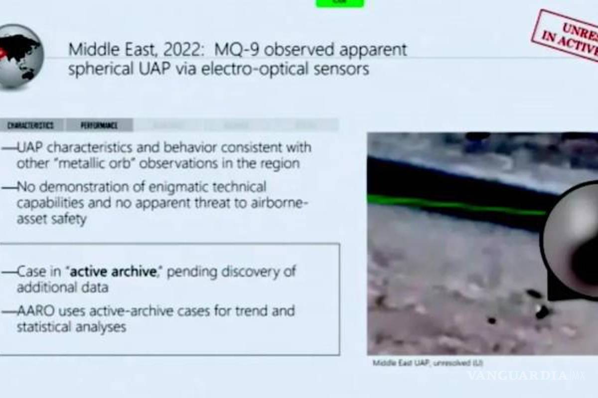 Pentágono publica video de OVNI volando sobre zona de combate activo en Medio Oriente