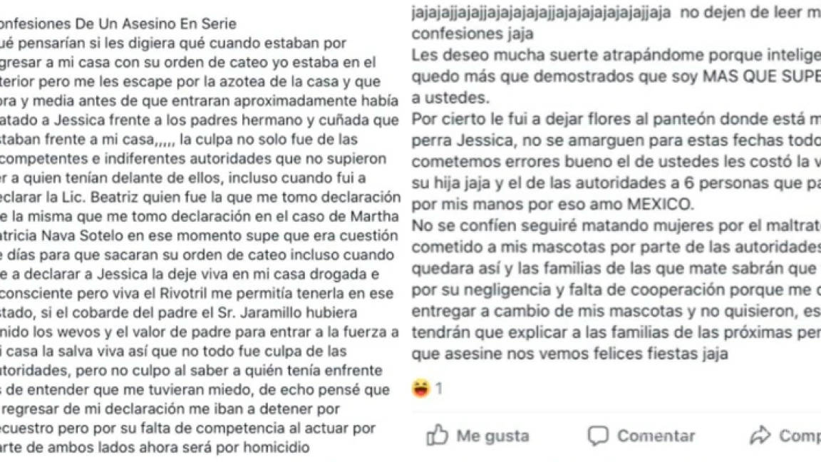 $!Retó al 'monstruo de Toluca', “eres un cobarde, aquí te espero”; sus mensajes fueron claves para atraparlo