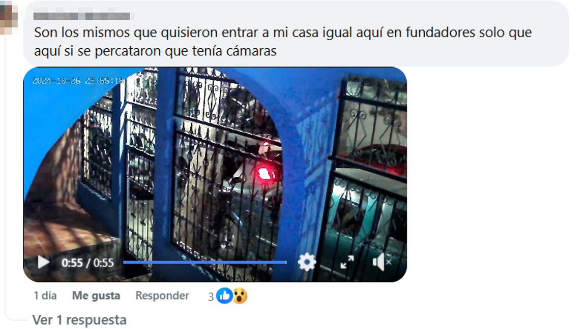 $!Comentario de un residente en redes de un hecho similar.