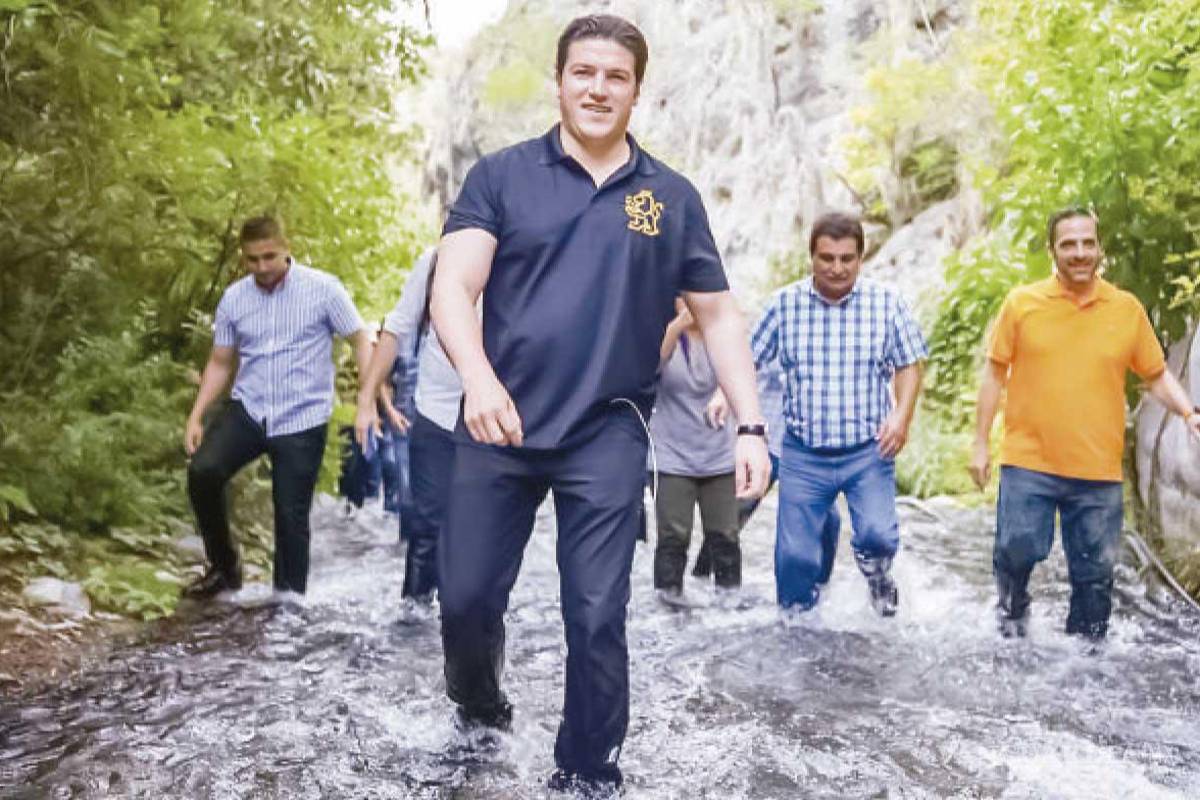 ‘Halla’ Samuel García agua para Nuevo León... en Arteaga