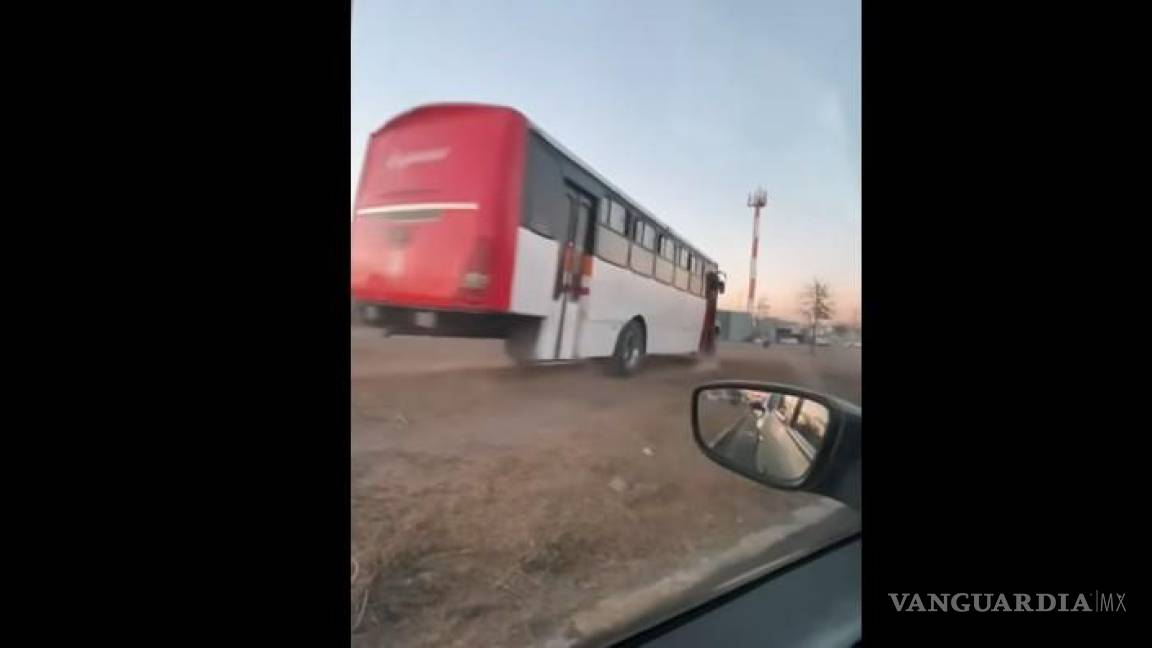 Captan en video peligrosa maniobra de ruta Express de Saltillo