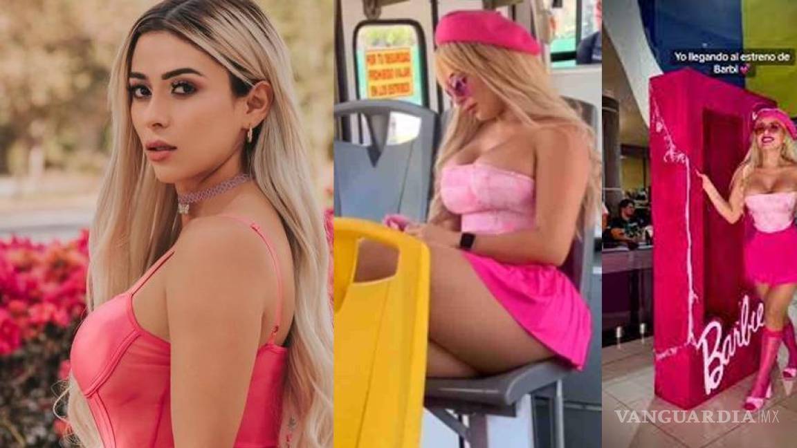 Barbie de OnlyFans... chica presume su ropa rosa y enloquece a pasajeros de Metrobús (video)