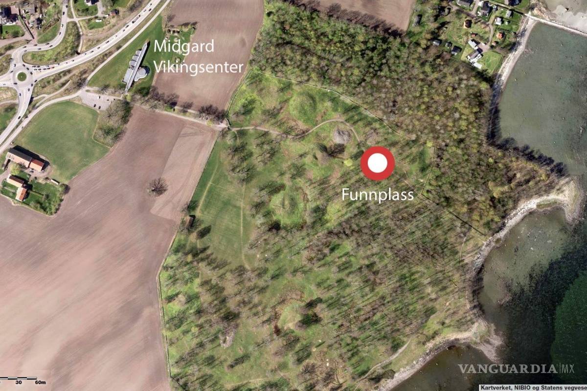 Encuentra un barco vikingo enterrado al oeste de Oslo