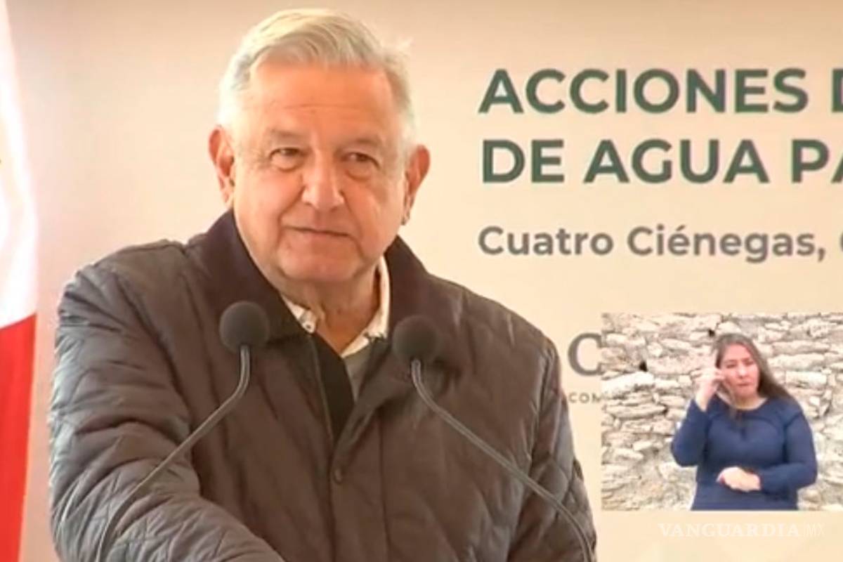 Desde Cuatro Ciénegas, Coahuila, AMLO critica el uso excesivo del agua en cerveceras e industria láctea