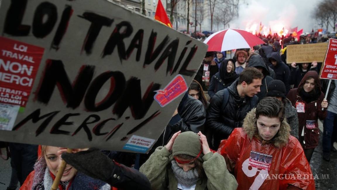 Estudiantes y sindicatos de Francia en huelga: rechazan reforma laboral