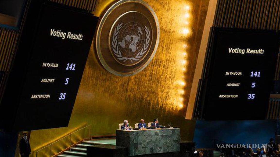 La ONU aprueba condenar la invasión rusa de Ucrania; México votó a favor