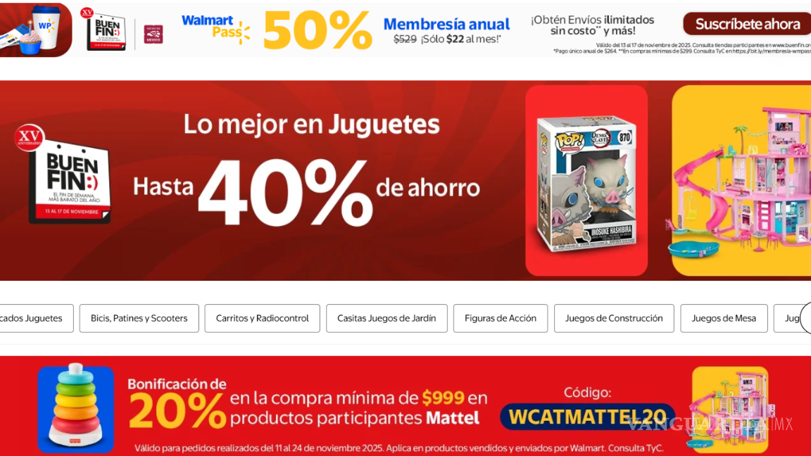 $!El Buen Fin: Ofertas en juguetes que ofrece Soriana, Walmart, Liverpool, Coppel y más