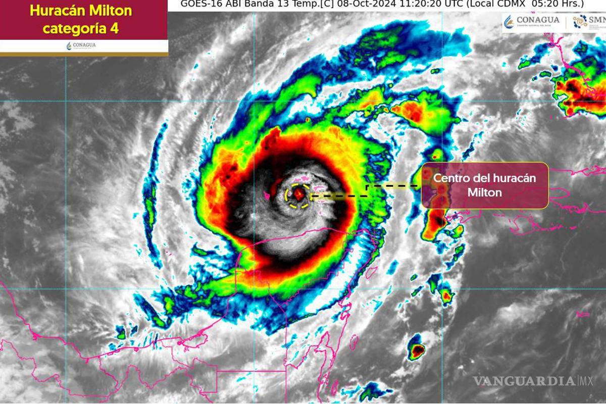 Huracán Milton se degrada a categoría 4; Yucatán comienza labores de recuperación tras el paso del ciclón