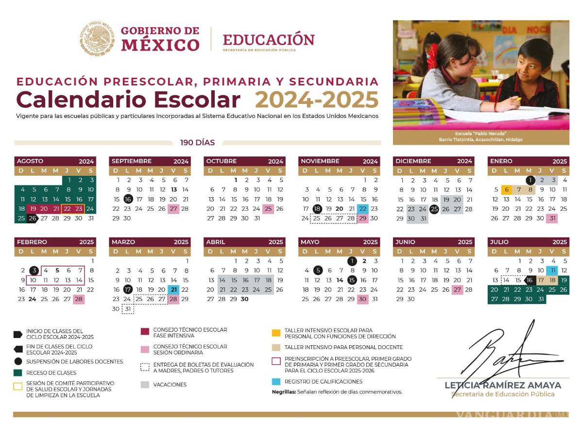 $!Calendario escolar de la SEP 2024-2025: Fechas, descansos y puentes para el próximo ciclo escolar