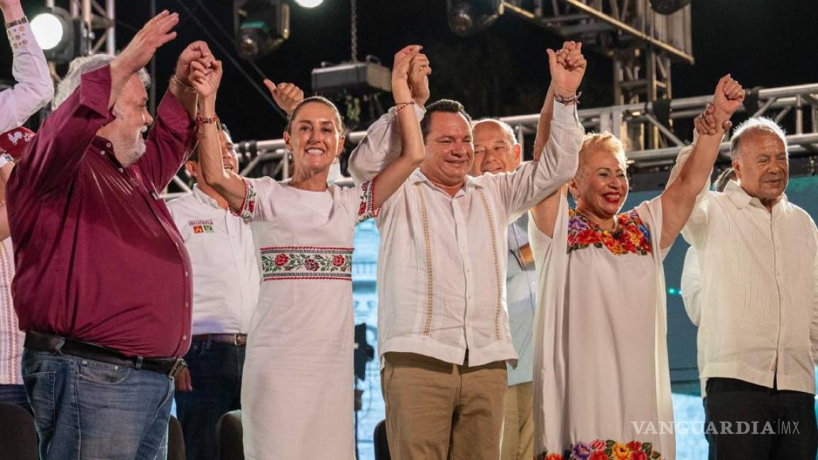 ‘Es un honor estar con Claudia hoy’; candidata del PRD al gobierno de Yucatán declina por Morena