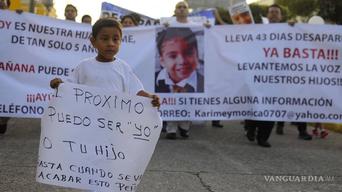 Siete niños desaparecen en México cada día
