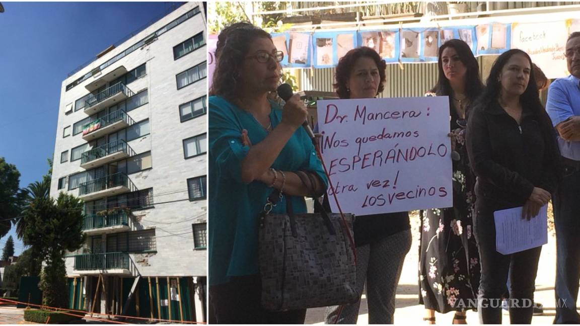 $!Mancera deja plantados a damnificados de Benito Juárez