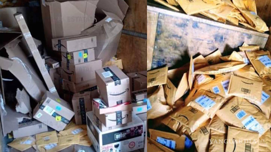 Recuperan camión robado con paquetes de Amazon; estiman 350 mil pesos de valor