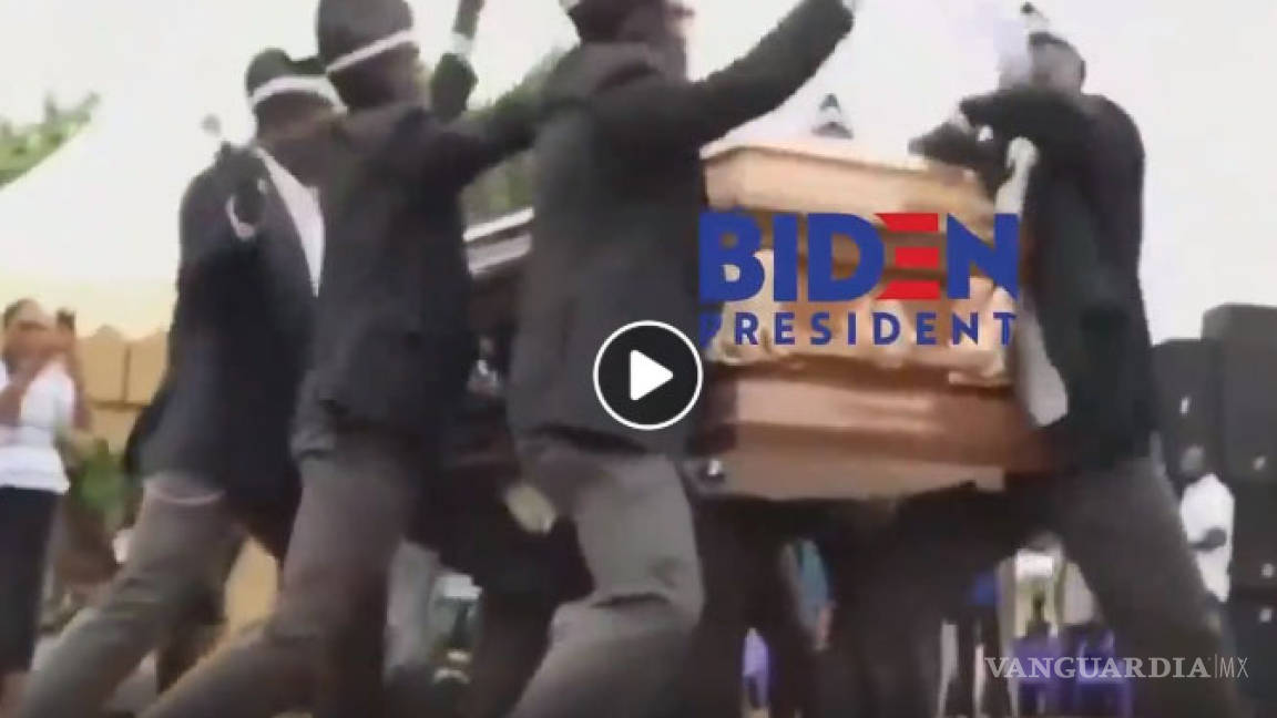 Donald Trump se burla de Joe Biden usando meme de sepultureros africanos