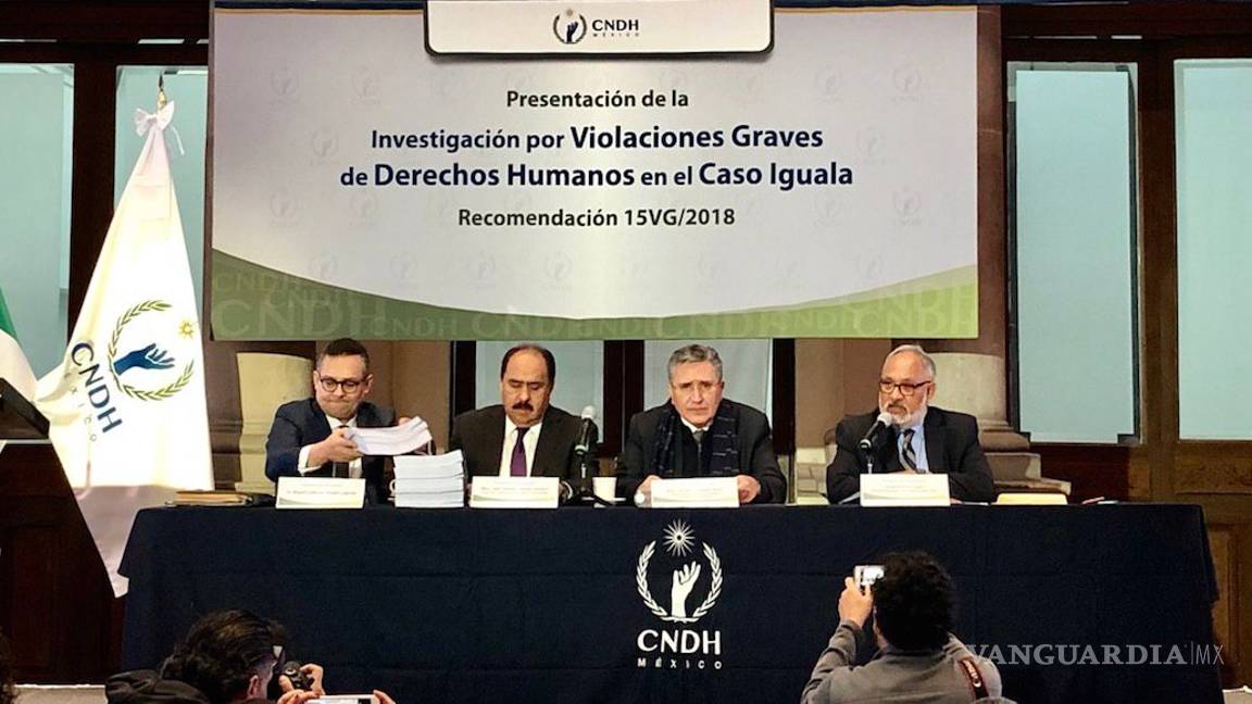 $!Ayotzinapa es el caso más omiso del sexenio de Enrique Peña Nieto: CNDH; emiten recomendación al gobierno federal