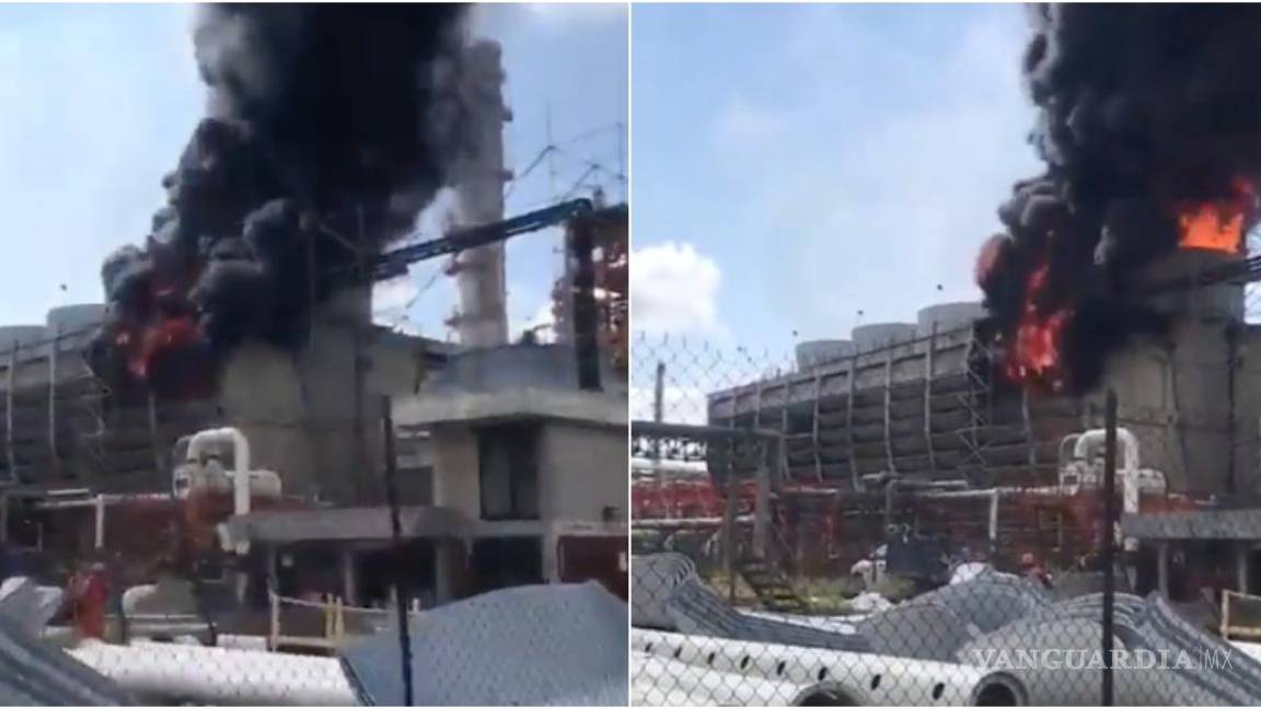 Pemex informa que sofocó el incendio en refinería de Cadereyta