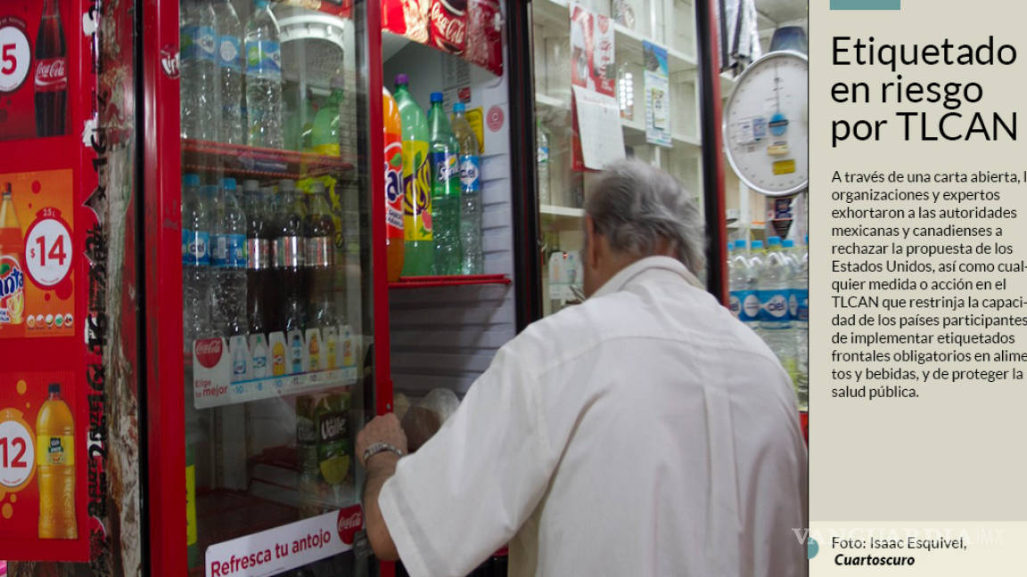 $!"Vivimos una de las mayores epidemias de obesidad": No eliminen etiquetas a la comida, piden ONGs a integrantes del TLCAN