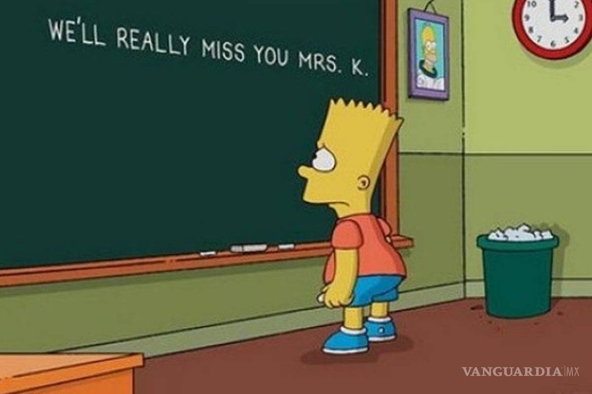 Bart Simspon rinde homenaje a Edna Krabappel