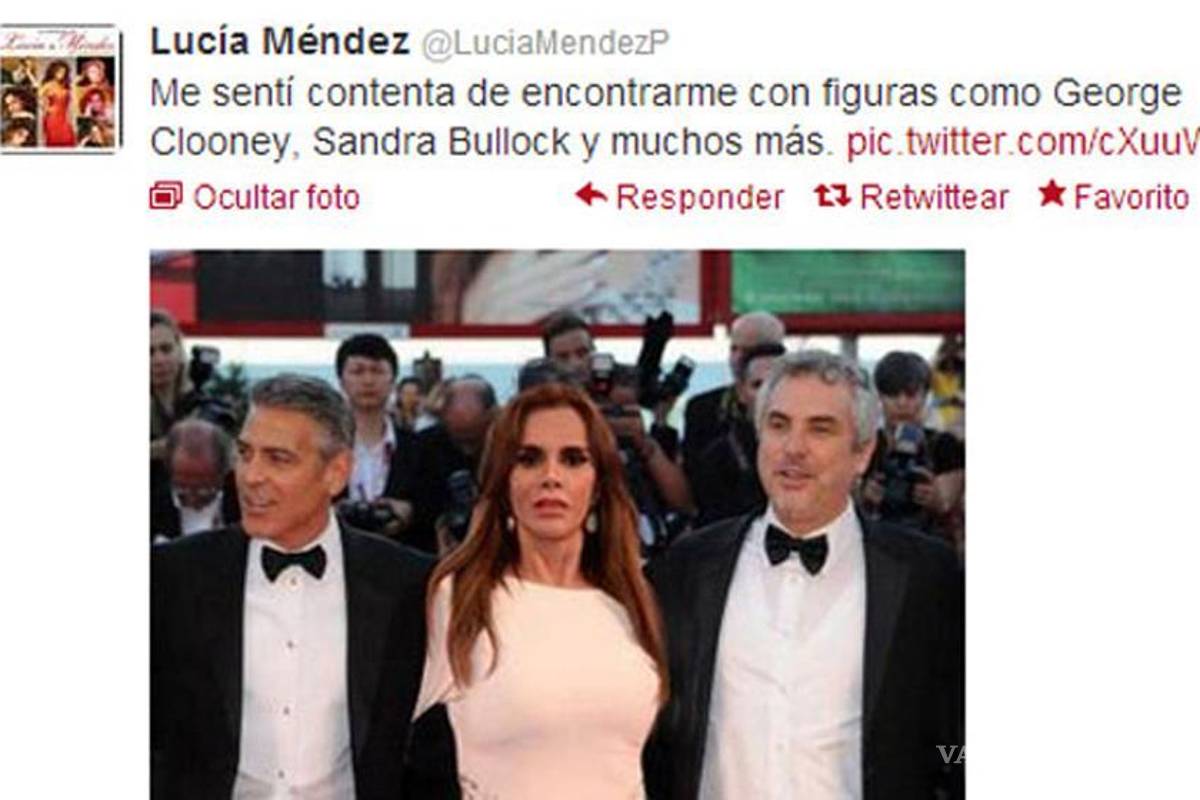 Lucía Méndez y su foto con Clooney causan polémica