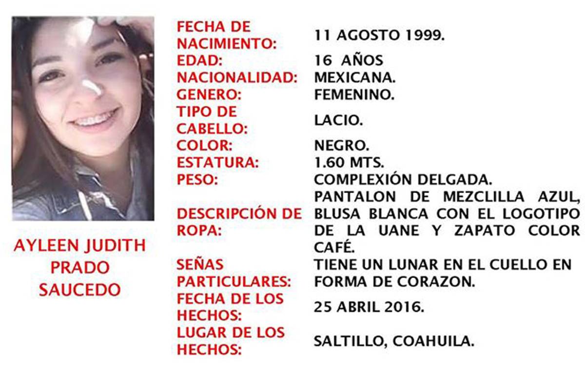 Reaparece menor reportada como desaparecida en Saltillo