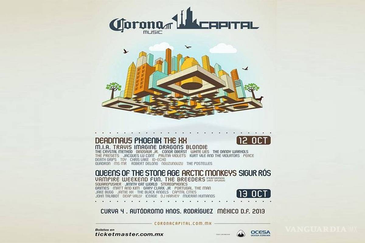 Dan a conocer el cartel oficial del Corona Capital 2013