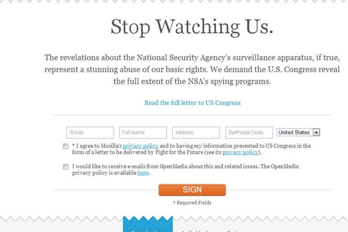 Medio millón de personas exigen al gobierno EU: &quot;Stop Watching Us&quot;