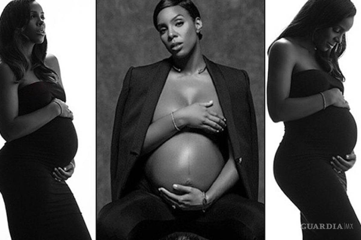 Kelly Rowland posa desnuda y embarazada para "Elle"