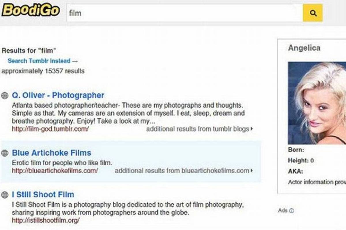 Boodigo, buscador web para los amantes del porno