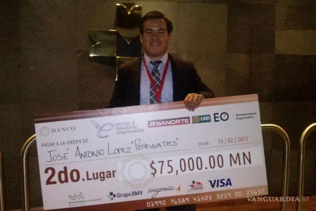 Otorgan reconocimiento a joven emprendedor por empresa Pepewates