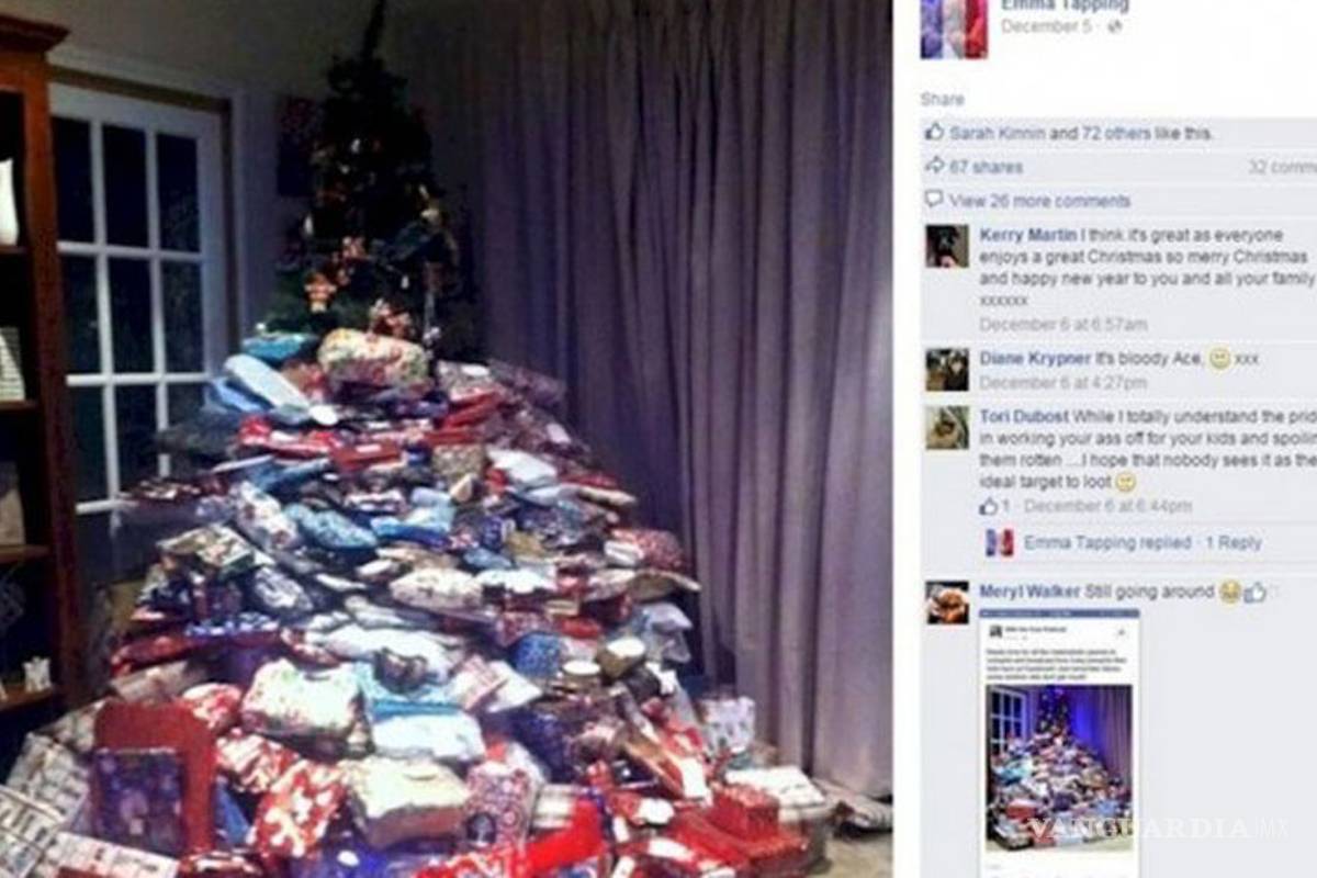 Compró cientos de regalos de Navidad para sus hijos y le llovieron críticas en Facebook