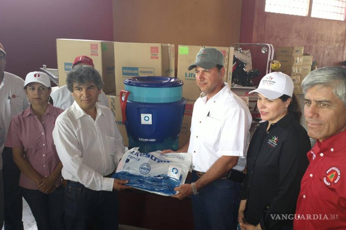 Donan 20 purificadores de agua por contingencia en Piedras Negras