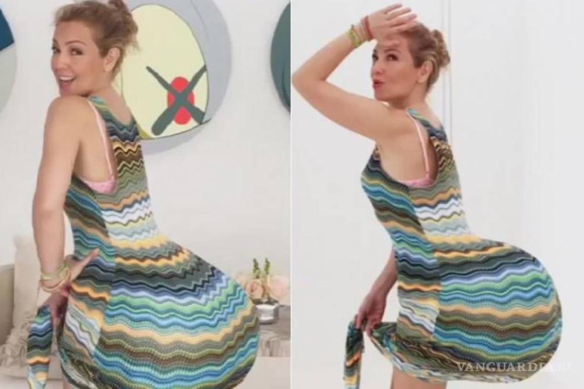 Thalía reta con su 'enorme trasero' a Kim Kardashian