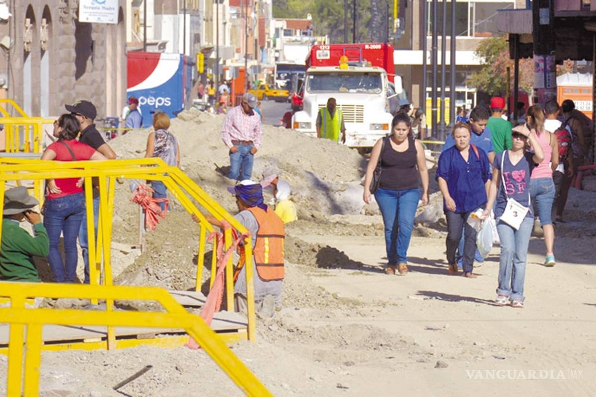 Al 50 por ciento, trabajos de rehabilitación de céntrica calle de Saltillo