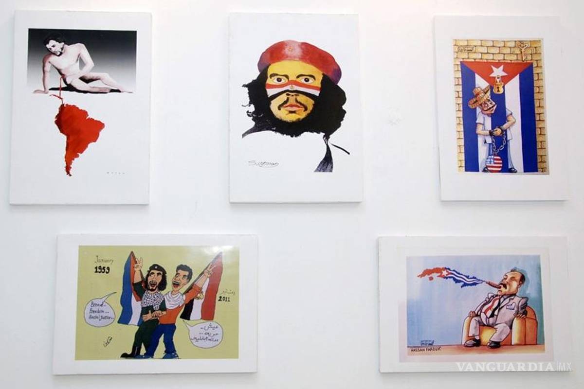 Caricaturizan a Fidel Castro