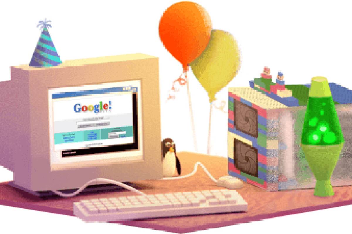 Google festeja 17 años de vida con un doodle retro