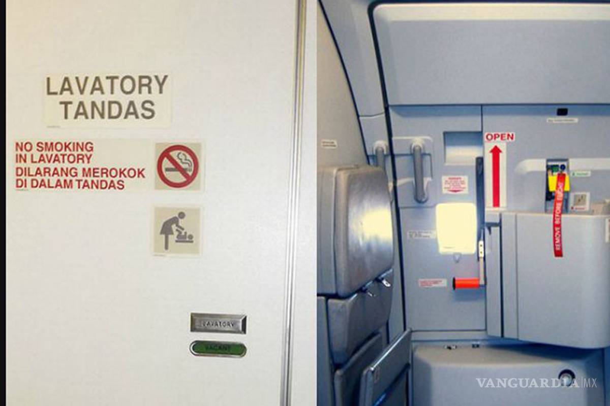 Hombre confunde el baño con salida de emergencia y pone en peligro al vuelo entero