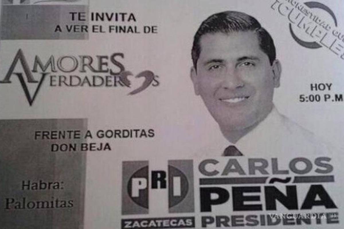 Candidato de Zacatecas se promueve con final de telenovela
