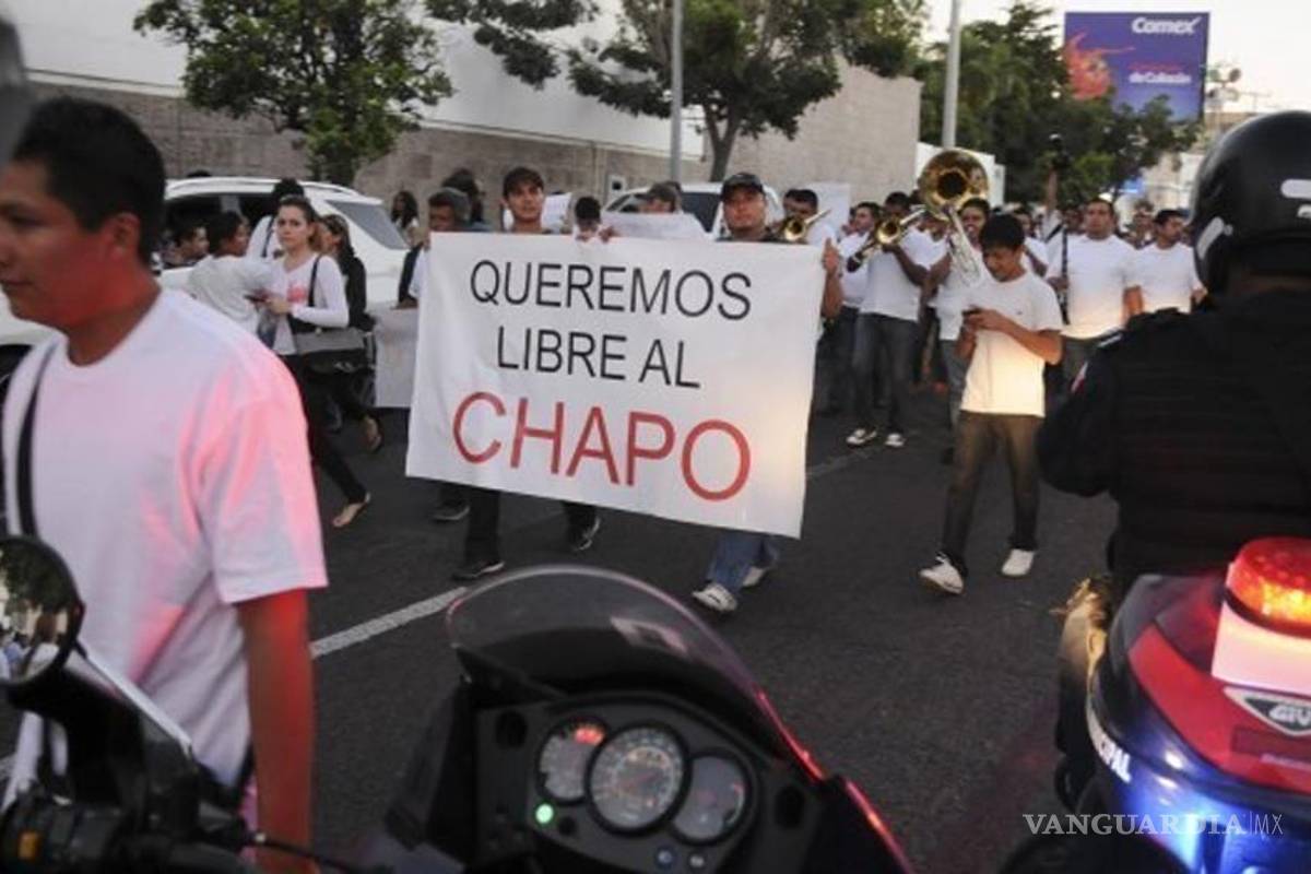 Escasa participación en marcha contra Chapo
