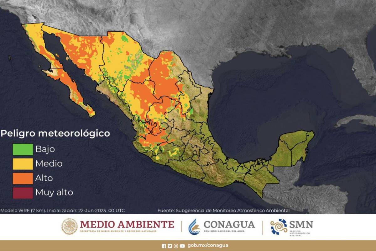 Coahuila, Nuevo León, Tamaulipas y Durango, los estados con riesgo alto de incendios forestales