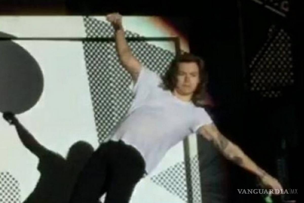 Harry de One Direction cae en pleno concierto (Video)
