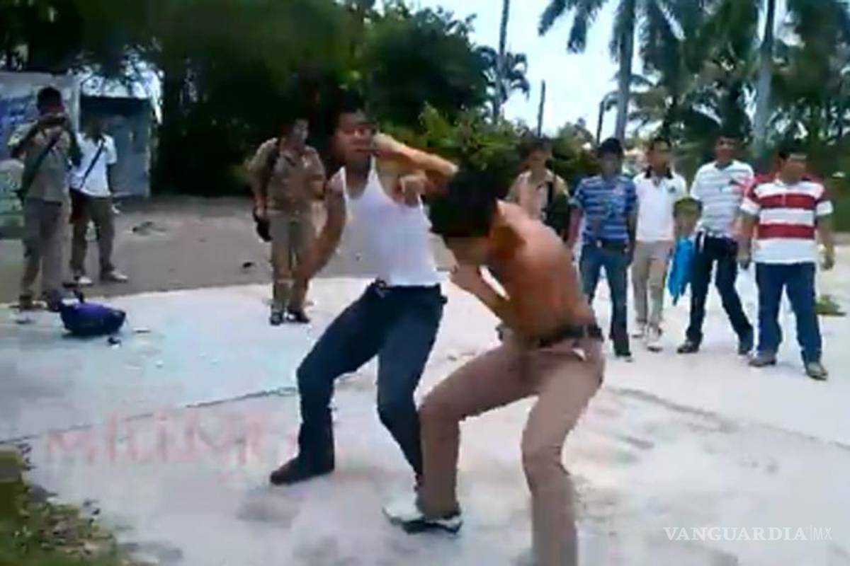 Estudiantes de secundaria protagonizan pelea callejera en Ciudad Madero