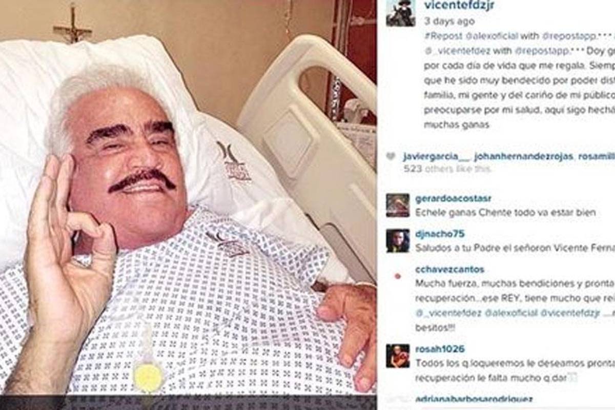 Vicente Fernández busca recuperarse en su rancho